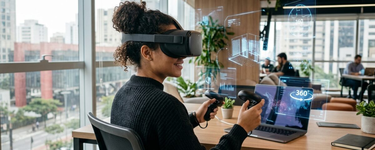 Ambiente de realidade virtual 360 com navegação otimizada