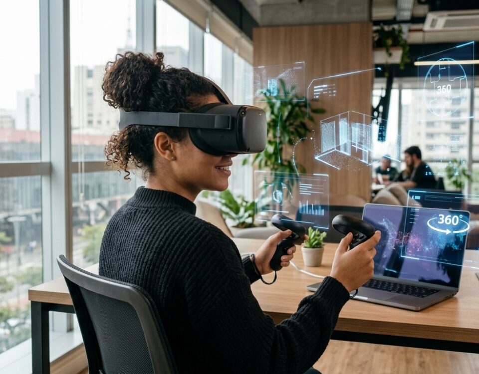 Ambiente de realidade virtual 360 com navegação otimizada