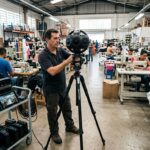 Ilustração de realidade virtual 360 aplicada em diferentes setores