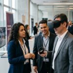 Evento corporativo com uso de realidade virtual 360 para interação
