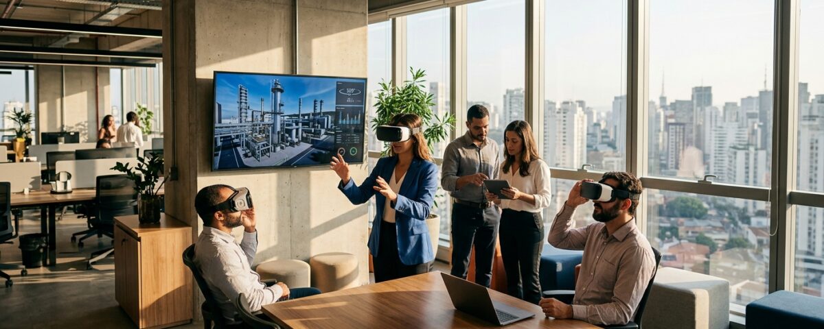 Exemplo de uso de realidade virtual 360 em ambiente empresarial
