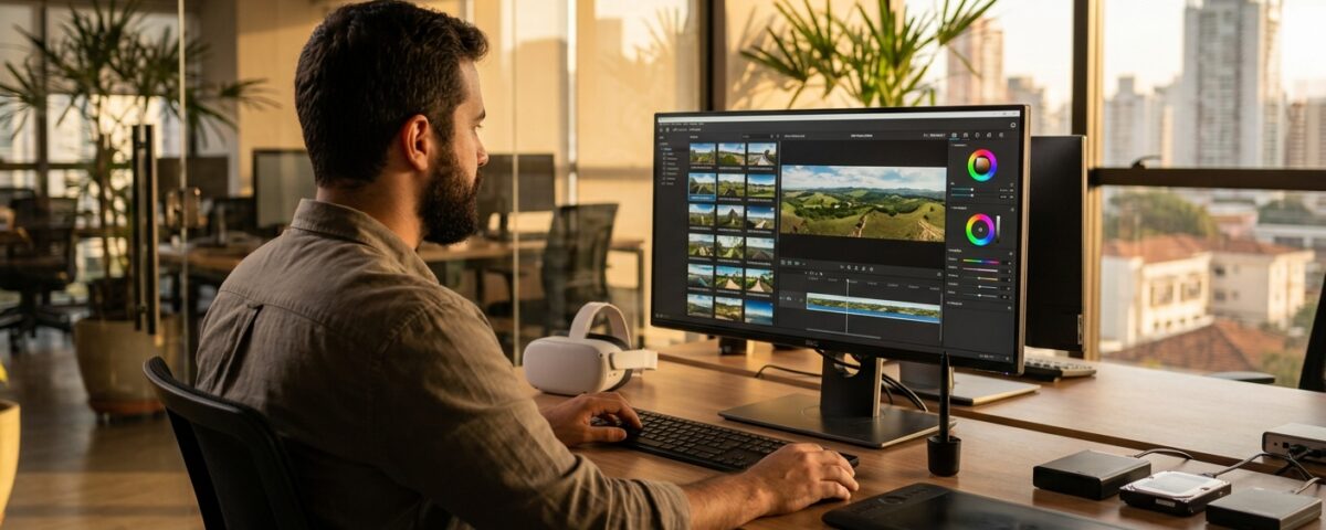 imagem ilustrativa de softwares essenciais para produção de realidade virtual 360