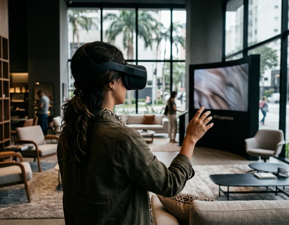 Loja utilizando realidade virtual 360 para aumentar vendas