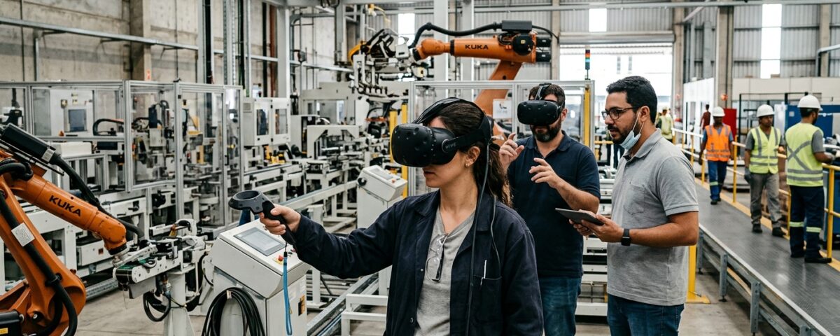 Tecnologia de realidade virtual 360 aplicada em fábrica