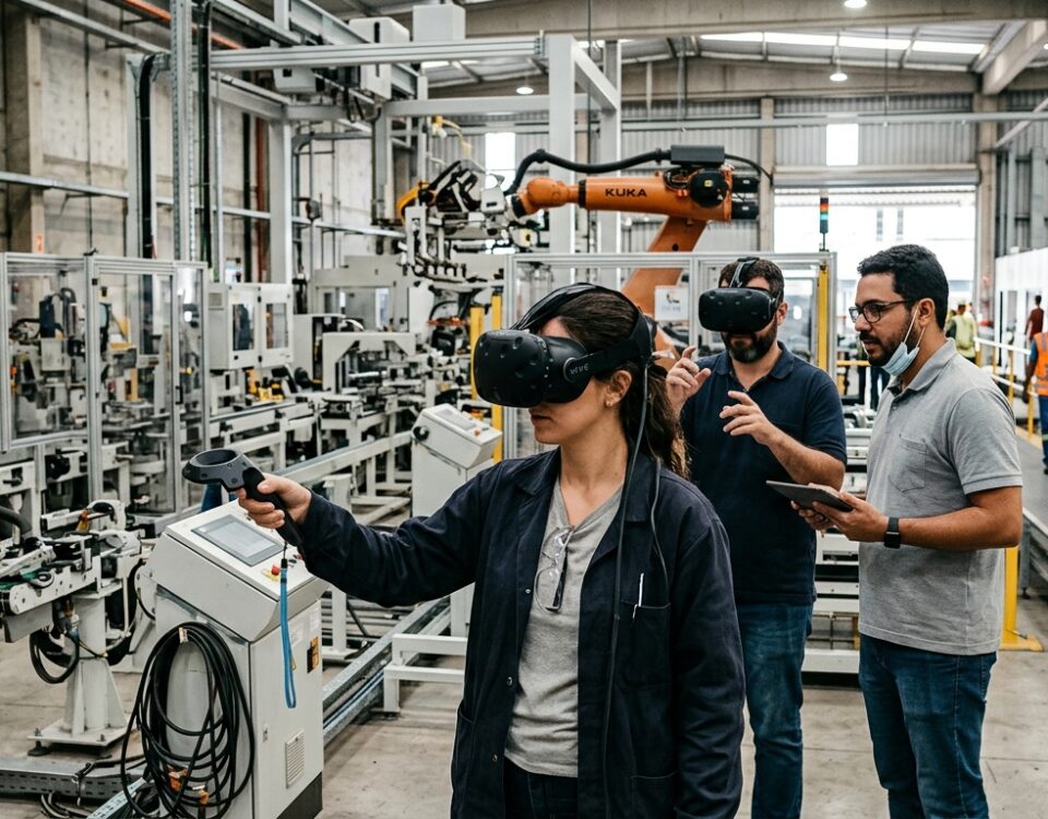 Tecnologia de realidade virtual 360 aplicada em fábrica