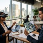 Comparação entre realidade virtual 360 e realidade aumentada para negócios em São Paulo