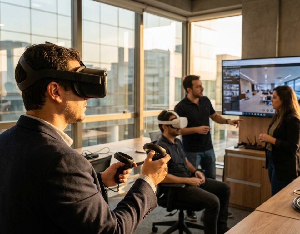 Ambiente imersivo com uso de realidade virtual 360 em ambiente corporativo