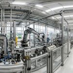 Ambiente industrial capturado por fotografia 360 graus
