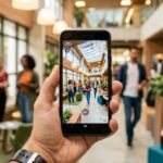 Imagem de tour virtual 360° em uma instituição de ensino