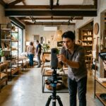 Imagem de tour virtual 360 mostrando ambiente comercial