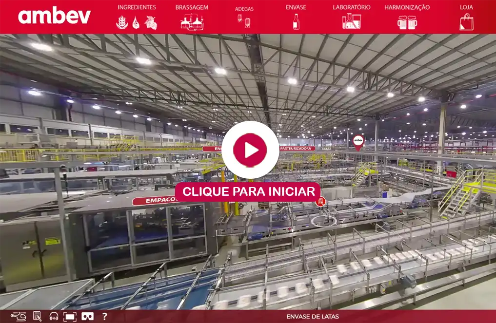 Tour Virtual 360 da Ambev personalizado profissional