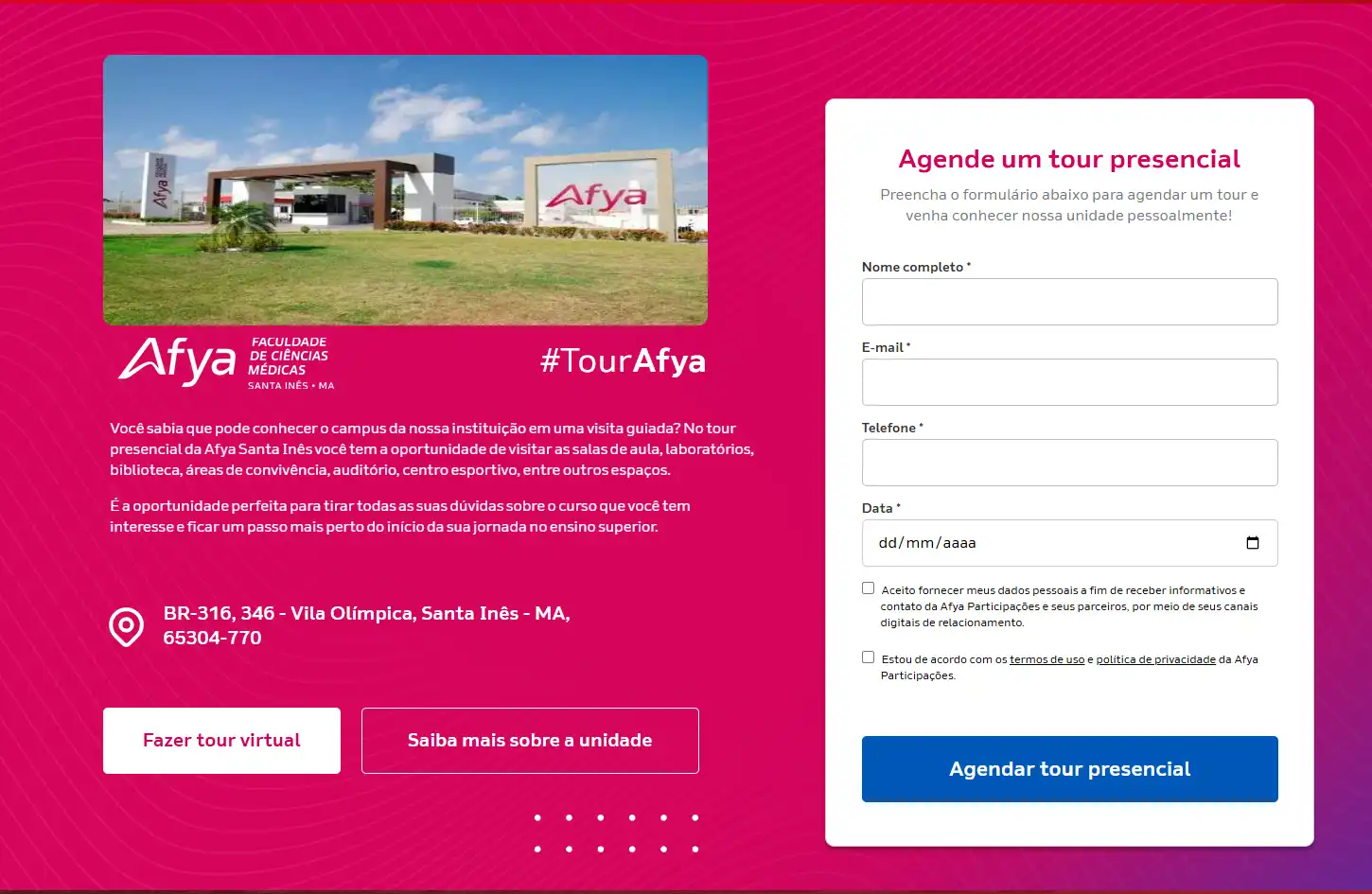 Tour Virtual 360 graus faculdade Afya 